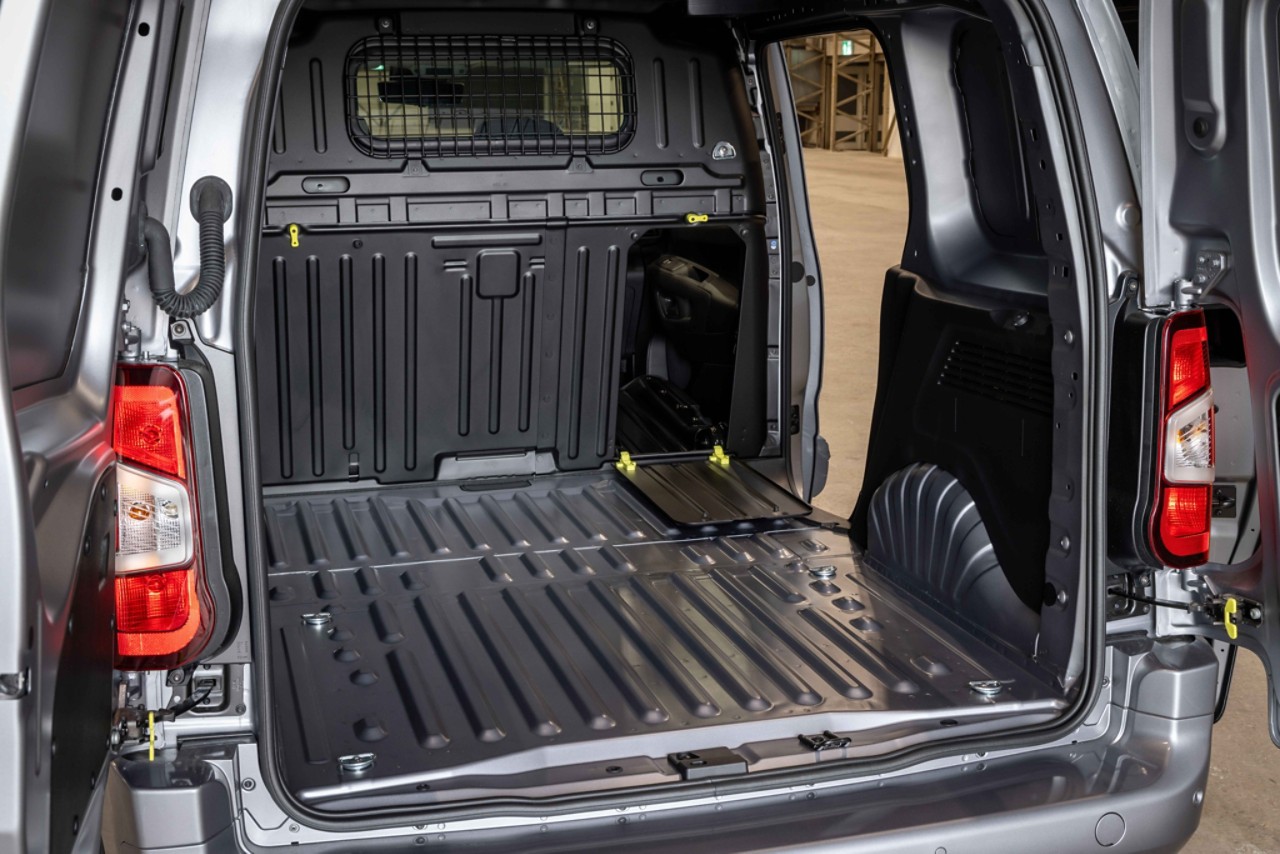 The Proace City’s large, flat-floored cargo area 